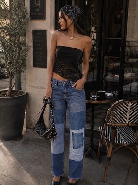 Levi’s 517 Patchwork Cropped Bootcut Jeans High Rise | Size W24